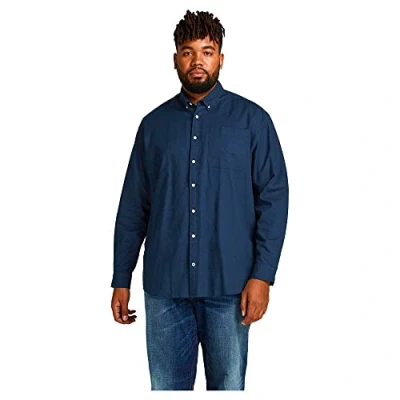 Image de JACK&amp;JONES PLUS Chemise pour homme, Bleu marine vif, 5XL grande taille