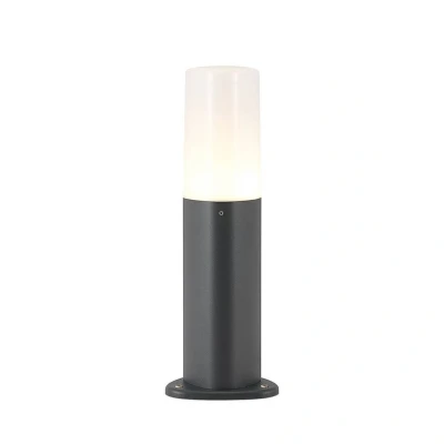 Afbeelding van Lucande Sokkellamp 1licht aluminium, polycarbonaat H: 30 cm E14 antraciet, wit