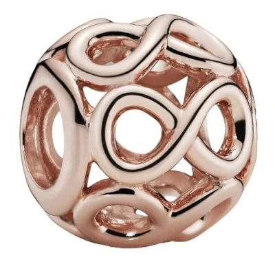 Afbeelding van PANDORA Bedel in de vorm van unieke symbolen met 14 karaats roségoudkleurige metalen legering Moments collectie, 14K rosé vergulde legering, Geen edelsteen