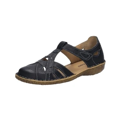 Afbeelding van Josef Seibel Rosalie Ballerina&#039;s met enkelbandjes, Dames, Maat: 39, Schwarz Leer