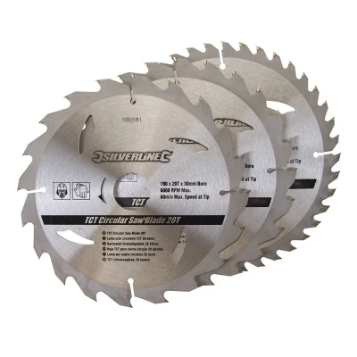 Afbeelding van Silverline Zaagblad 190 x 30/25/20 mm Set a 3 stuks