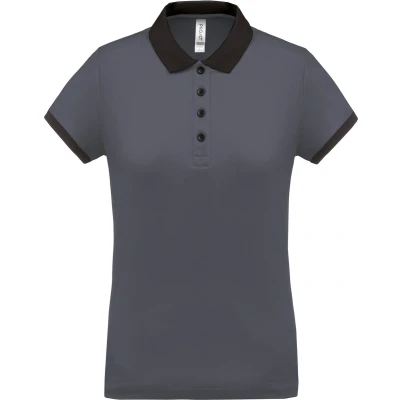 Afbeelding van PROACT Dames sportpolo PA490 sporty grey / Black