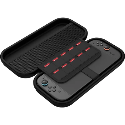 Afbeelding van Venom Switch 2 beschermcase met opbergvakken en screen protector zwart
