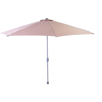 Afbeelding van SenS Line Parasol Salou Taupe 250 x 300 cm Aluminium Frame Polyester Doek Dikte buis: 38 mm Spatwaterdicht Bedienbaar met een Zwengel