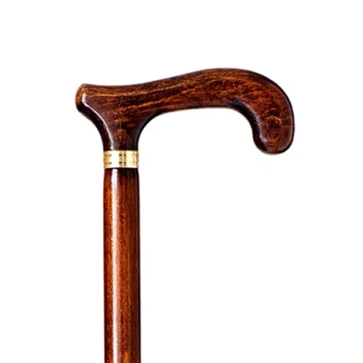 Afbeelding van Steunstok van hout, kleur donkerbruin, 90 cm (618), wandelstok voor senioren