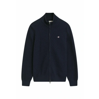 Afbeelding van Gant Vest Texture Donkerblauw Maat XL Heren