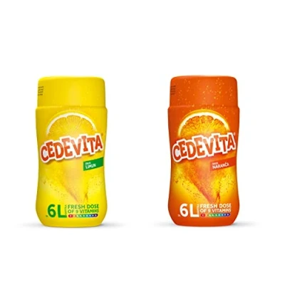 Afbeelding van Cedevita Instant bruispoeder met vitaminen citroen/Cedevita oranje, 2 x 455 g voor 12 liter alcoholvrij sap