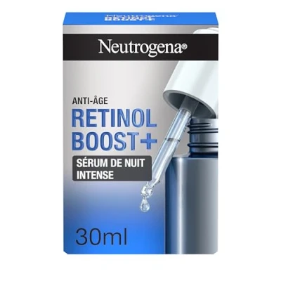 Afbeelding van Neutrogena retinol Boost+ Intensief anti aging Nachtserum (30 ml fles met pipet) Voedend serum Gezichtsverzorging ter vermindering van zelfs diepe rimpels