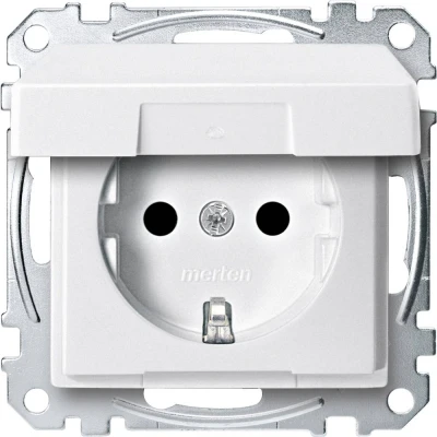 Afbeelding van Merten MEG2310 0419 Wandcontactdoos System M Polar wit