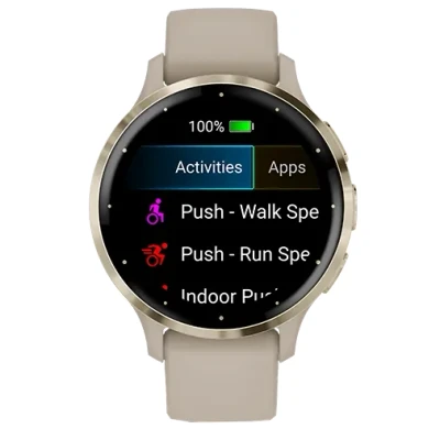 Afbeelding van Garmin Venu 3S Goud (Beige Siliconenband)