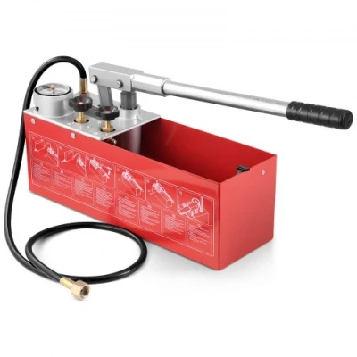 Image de VEVOR Pompe de Test Hydrostatique 25 bar Kit Testeur Pression d&#039;Eau Manuel Hydraulique Double Valve avec Réservoir 10 L Tuyau 1,4 m Connecteur à Filetage Externe 1/2&#039;&#039; pour Canalisation