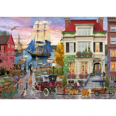Afbeelding van Schmidt Spiele 58989 schip in de haven, puzzel 1000 stukjes
