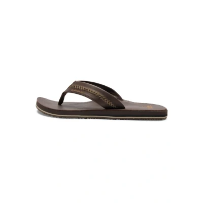 Afbeelding van Quiksilver Carver Teensandalen, Heren, Maat: 42, Dark brown Leer