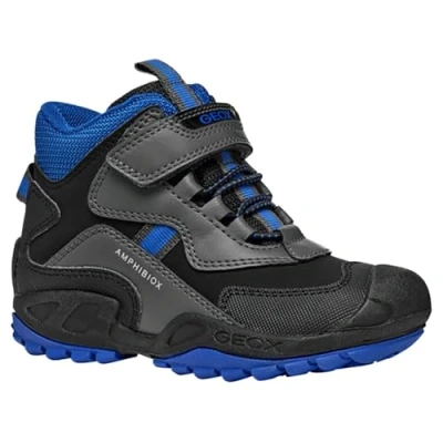 Afbeelding van Geox NEW Savage BOY Korte laarzen voor kinderen, Maat: 25, Dark grey/royal Imitatieleer/ textiel