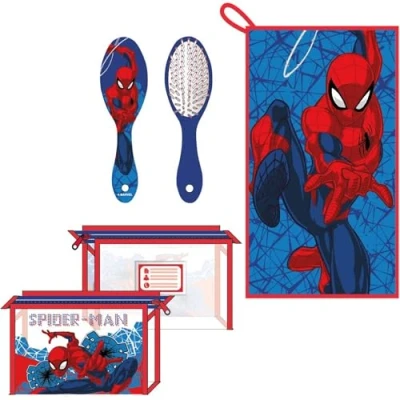 Afbeelding van Tas met accessoires Spider Man Donkerblauw 23 x 15 8 cm