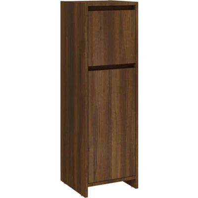 Afbeelding van Badkamerkast 30x30x95 cm bewerkt hout bruineikenkleurig