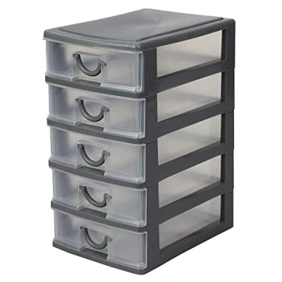 Afbeelding van Home Basics Lade organizer van kunststof met 5 niveaus, grijs