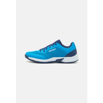 Afbeelding van Kempa Kourtfly Three Handbalschoenen, Heren, Maat: 44.5, Blue/white Textiel/ synthetisch