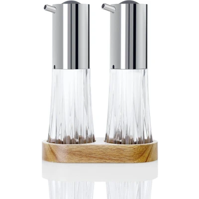 Afbeelding van Olie en Azijn Set met Houder, 75 ml, Acryl AdHoc Menage Crystal