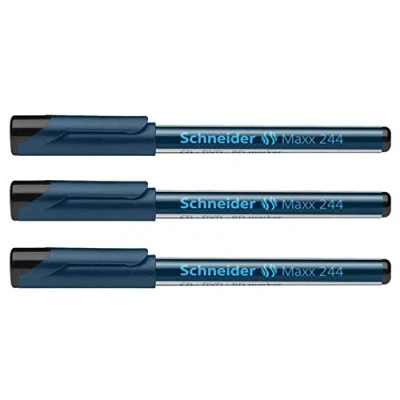 Image de SCHNEIDER marqueur CD 244 permanent, noir, (124401) épaisseur du trait: 0,7 mm (fin), pointe ogive