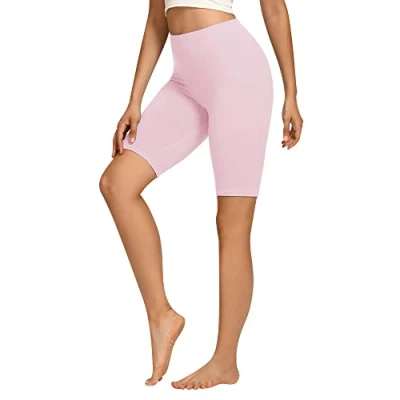Afbeelding van Libella 4165 Fietsbroek voor dames, katoen, hoge taille, ondoorzichtig, sportbroek, zomer, meerkleurig, 1 verpakking roze