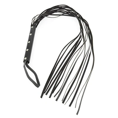 Afbeelding van Rimba Bondage Play Basis flogger zweep met 12 leren strengen