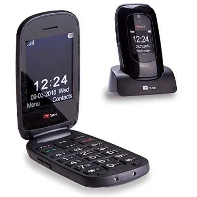 Afbeelding van TTfone Lunar Grote Knop Eenvoudig Ontwerp Elegante Cas Flip zonder SIM kaart Mobiele Telefoon (Zwart)