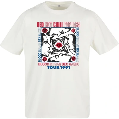 Afbeelding van Upscale by Mister Tee RED HOT Chilli Peppers Oversize Tshirt print, Heren, Maat: Small, Ready for dye