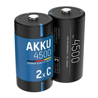 Image de Pile ANSMANN Baby C 4500mAh NiMH 1,2V batteries rechargeables (lot de 2)