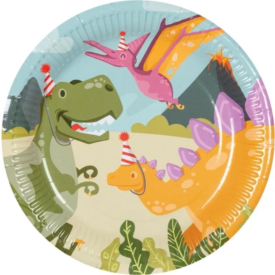 Afbeelding van Borden Dinosaurus Feestje 23cm 10 stuks
