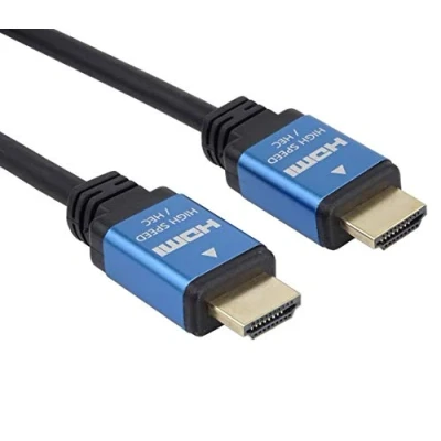 Afbeelding van PremiumCord 4K High Speed HDMI 2.0b kabel M/M 18Gbps met ethernet, compatibel video @60Hz, Deep Color, 3D, ARC, HDR, Dolby TrueHD, vergulde stekkers, zwart en blauw, 1,5 m