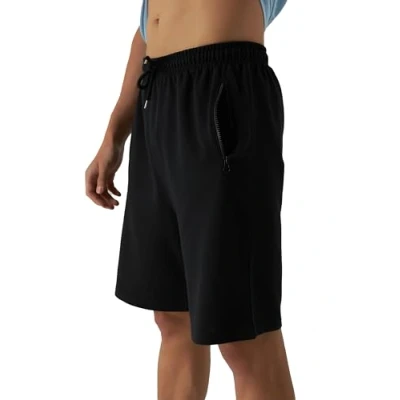 Afbeelding van Smith &amp; Solo Korte sportbroek voor heren, loopshorts katoen, joggingbroek, fitnessbroek, sportshorts, bermuda, shorts, trainingsbroek, tennisbroek, 7316 Zwart, M