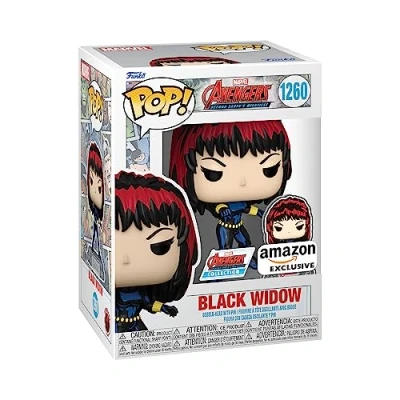 Afbeelding van Funko Pop! Marvel: A60 Comic Black Widow with Enamel Pin Marvel Comics Exclusief bij Amazon Vinyl Figuur om te verzamelen Cadeau idee Officiële Producten