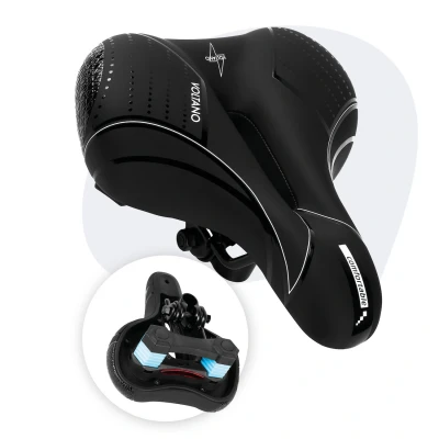 Afbeelding van Voltano Fietszadel Essence Zwart Unisex Breed Gel Zadel