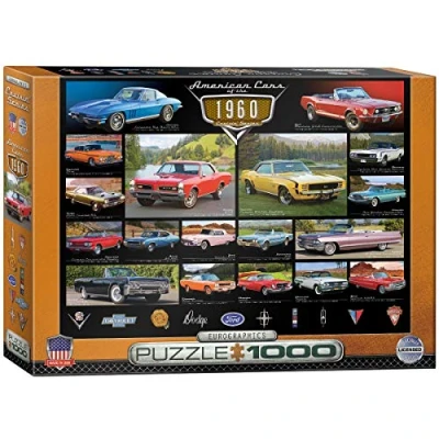 Image de Puzzle Eurographics Voitures américaines des années 60, 1000 pièces
