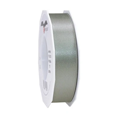 Afbeelding van C.E. Pattberg Cadeaulint satijn (grijs) 25 meter voor geschenkverpakkingen, 2,5 cm breed, decoratief lint geschenken, elke gelegenheid