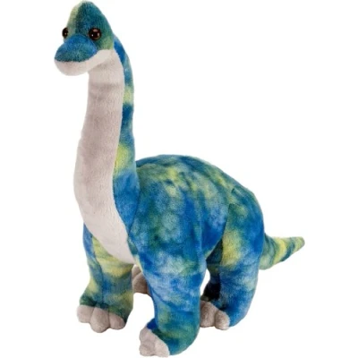 Afbeelding van Pluche Dinosaurus Brachiosaurus knuffel blauw 25 cm dieren knuffels Speelgoed