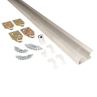 Afbeelding van Henderson Double Top W24 Schuifdeurbeslag lengte rail 2400mm gewicht Kastdeur 45kg