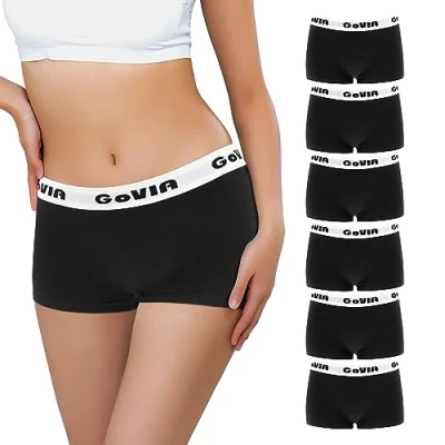 Afbeelding van Libella Set van 6 boxershorts zacht katoen voor dames, Zwart stuks