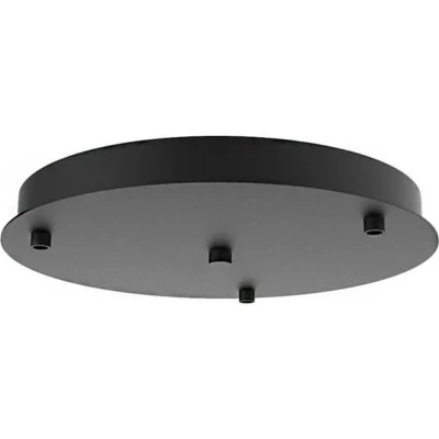 Afbeelding van Ylumen Plafondplaat Ø 30 cm met 3 gaten zwart