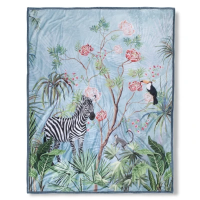 Afbeelding van Plaid 130x160 polyester Descanso nr.20082 aqua