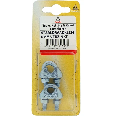 Afbeelding van Staaldr.klem verz 8mm 2st Deltafix