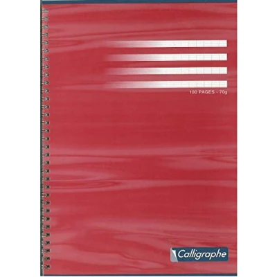 Afbeelding van Calligraphe Notitieboek, A4, spiraalbinding, 50 vellen, 70 g, verschillende kleuren, 10 stuks