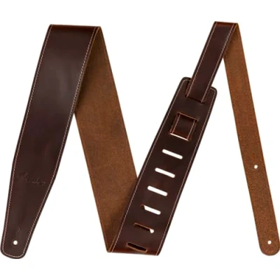 Afbeelding van Fender Armband van gebroken leer, bruin, 6,3 cm