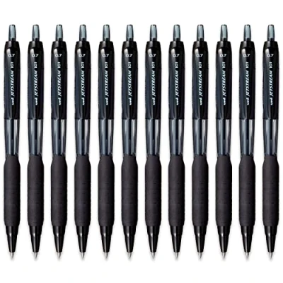 Afbeelding van Boligrafo de tinta líquida Uni Ball Jetstream SXN 101 0,7 mm Zwart (12 Stuks)