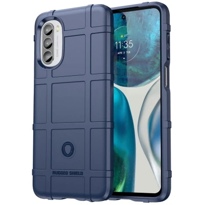 Afbeelding van iMoshion Hoesje Siliconen Geschikt voor Motorola Moto G82 / G52 Rugged Shield Backcover Blauw