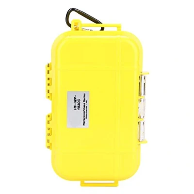 Afbeelding van SolUptanisu waterdichte droge doos, plastic behuizing survival transport transportcontainer verwijderbare rubberen container voor kajakken wandelen vissen kamperen (geel), geel, Geel.