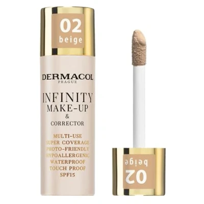 Image de Dermacol Infinity maquillage et correcteur, Multi usage, Super couverture, Photo friendly, Hypoallergénique, Imperméable, Touch proof, Non occlut, SPF 15, No 2