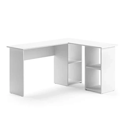 Afbeelding van Vicco Hoekbureau Carlo, Wit, 136 x 112 cm