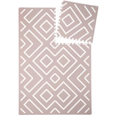 Afbeelding van Eeveve foam speelmat 180x120 cm modern blocks oud roze